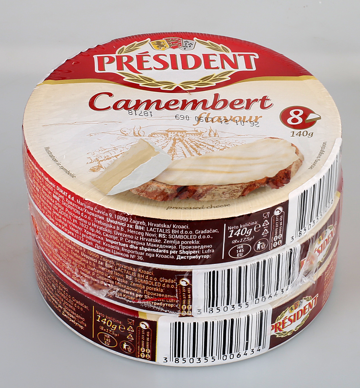 PRESIDENT Salakis Топено сирене камембер (3 бр x 140 г) 420 г