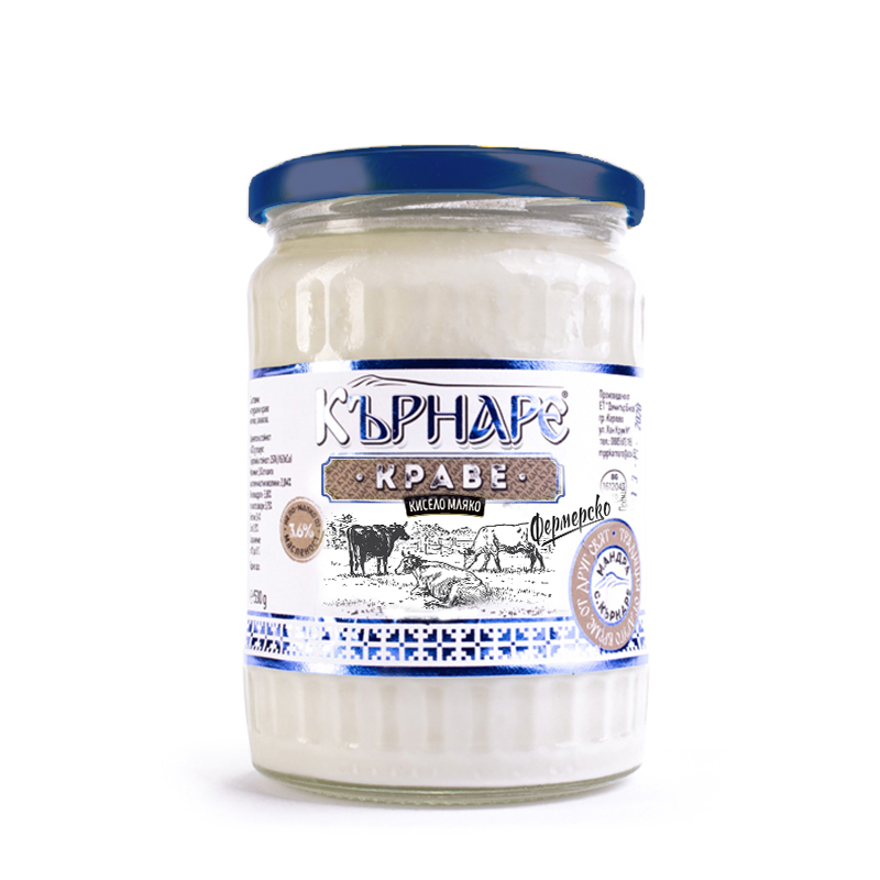 КЪРНАРЕ Краве кисело мляко 3,6% 530г