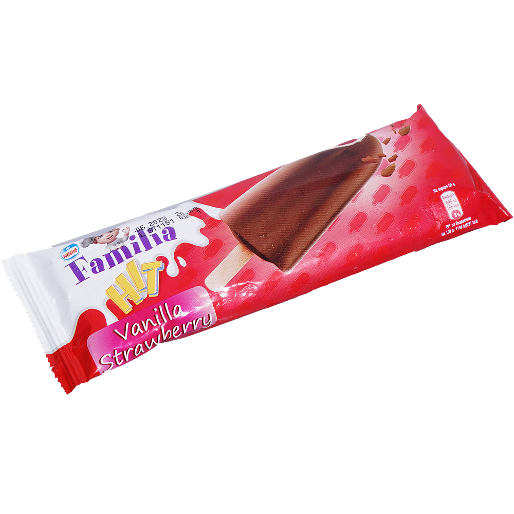 Nestle Familia Сладолед Фамилиа Хит Ваниля с Ягодов сироп 58 гр