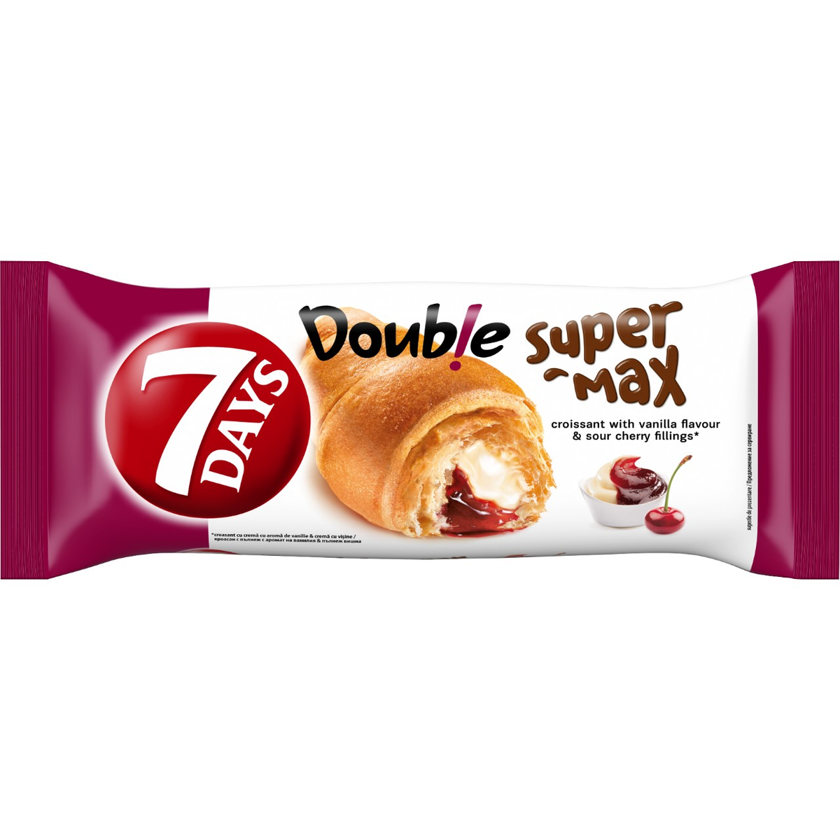 7 DAYS Кроасан Super Double ванилия вишна 110г
