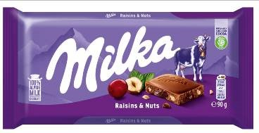 Milka Шоколад лешници и стафида 90г