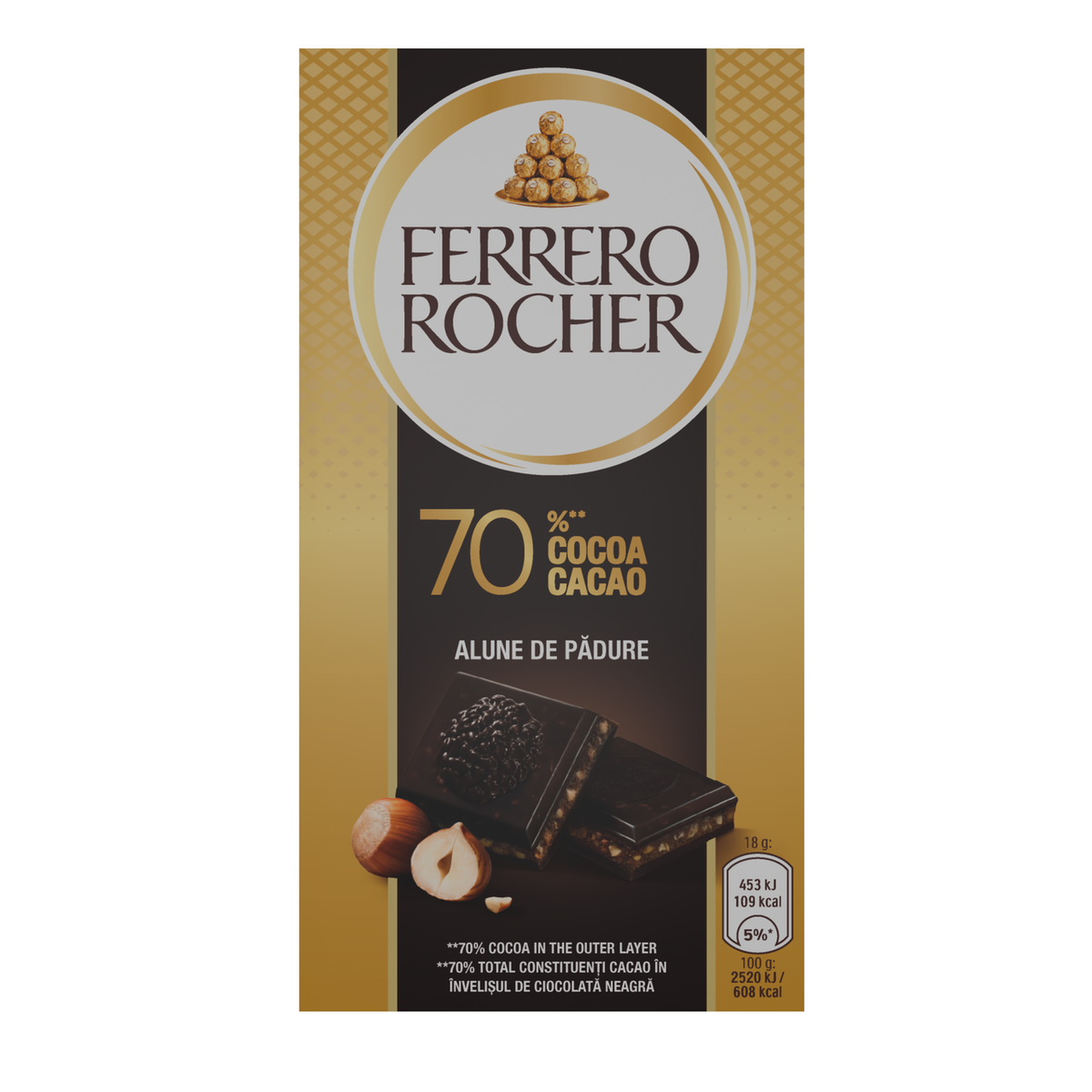 FERRERO ROCHER Шоколад тъмен 70% 90 г