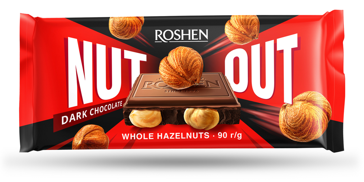 ROSHEN NUT OUT Шоколад млечен с цял бадем 90 г