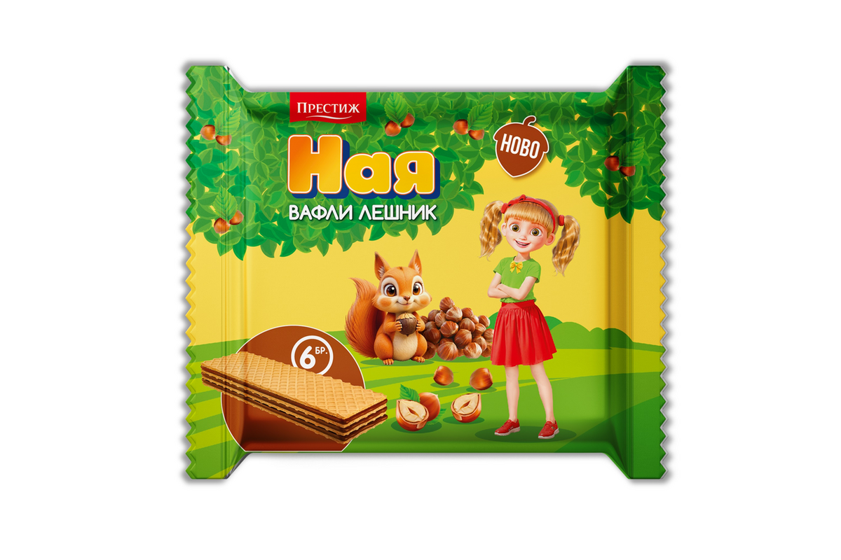 НАЯ Вафли лешник 6 броя 2 x 128 г