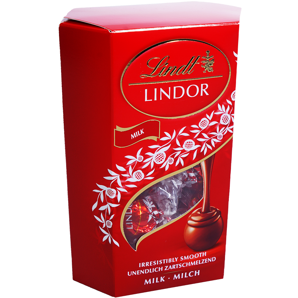 LINDOR Бонбони корнет млечен шоколад 200г