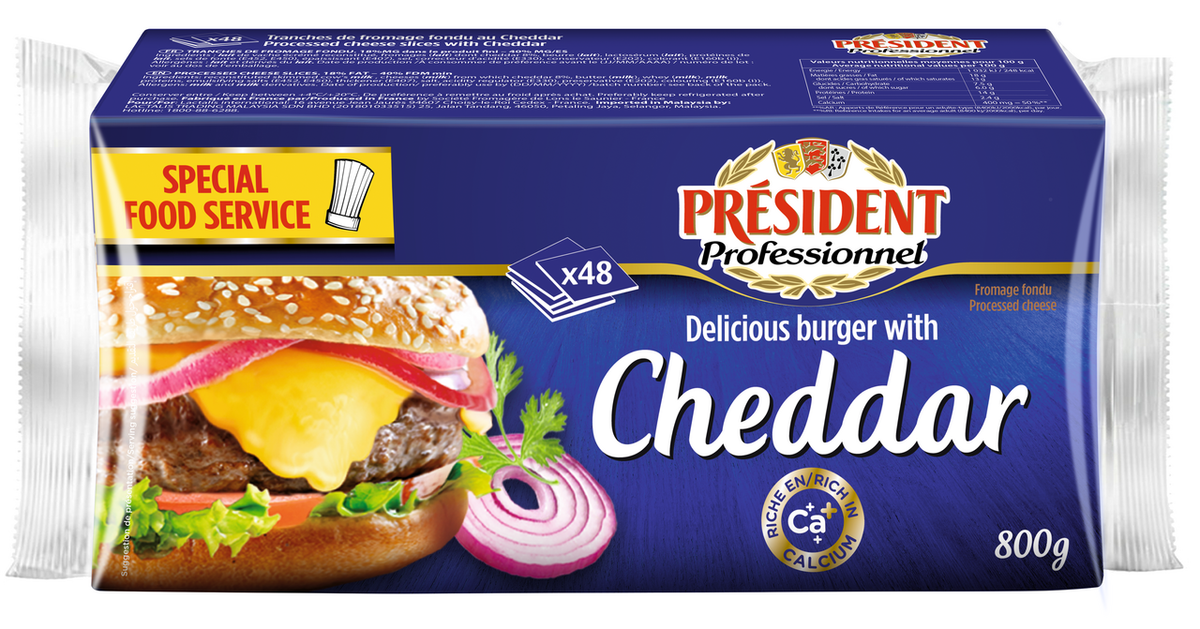 PRESIDENT Топено сирене сандвич 800г
