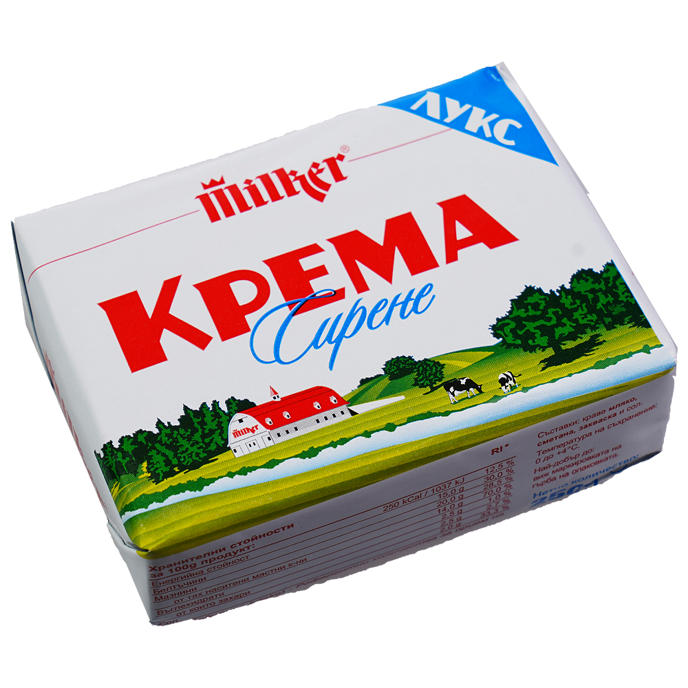 MILKER Крема сирене лукс за мазане 250г