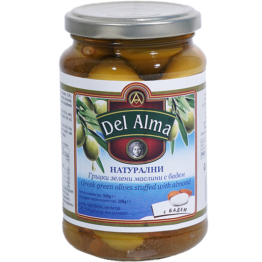 Del Alma Зелени маслини с бадем 360г