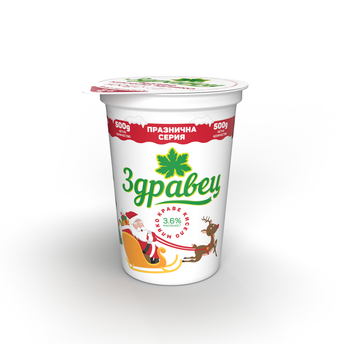 ЗДРАВЕЦ Кисело мляко 3,6% 500г