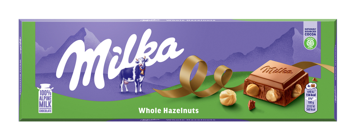 Milka Шоколад цял лешник 250г