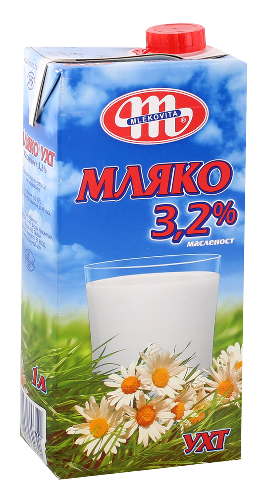 MLEKOVITA Мляко 3.2% UHT 1л