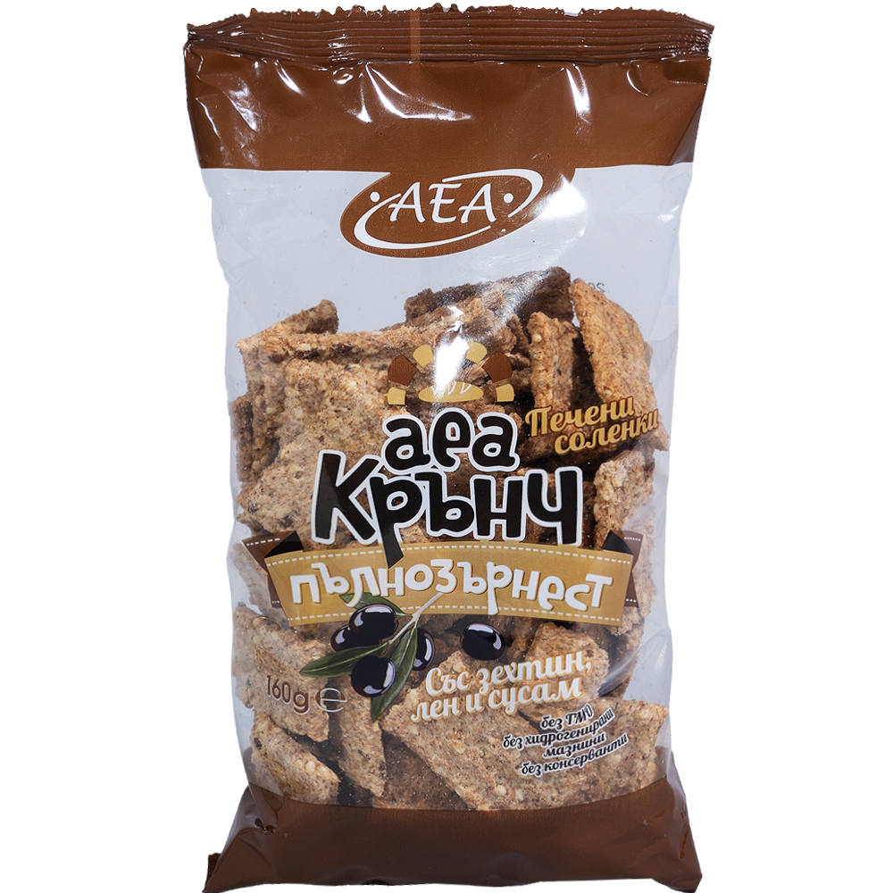 AEA Соленки Печени Пълнозърнести Крънч 160 г