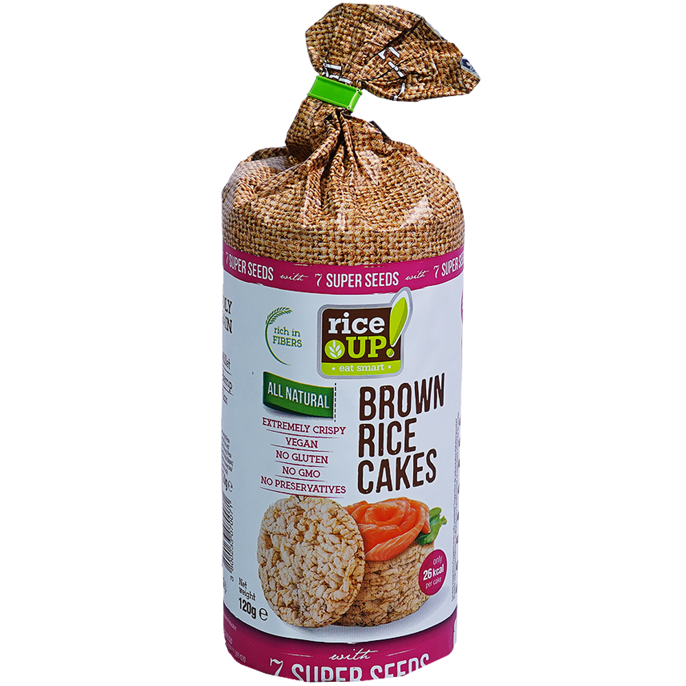 RICE UP Оризови бисквити с 7 супер семена 120г