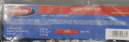 Seaboy Калмари туби U10 30% 1кг