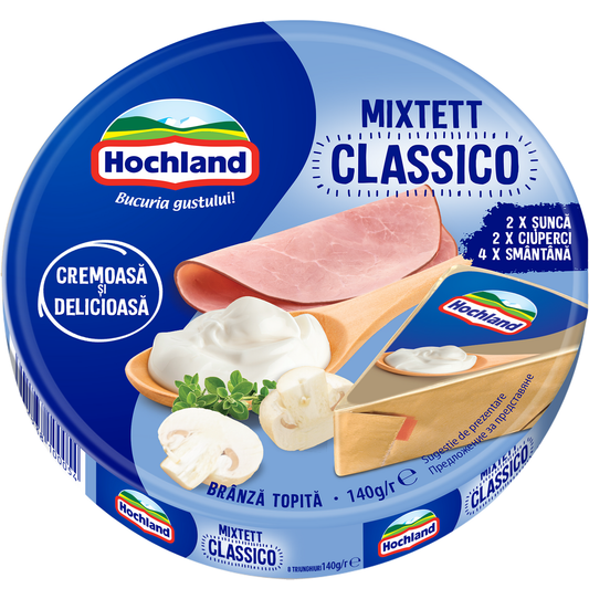 Hochland Топено сирене класик (3 бр x 140 г) 420 г