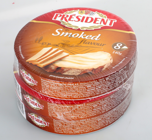 PRESIDENT Salakis Топено сирене пушено (3 бр x 140 г) 420 г