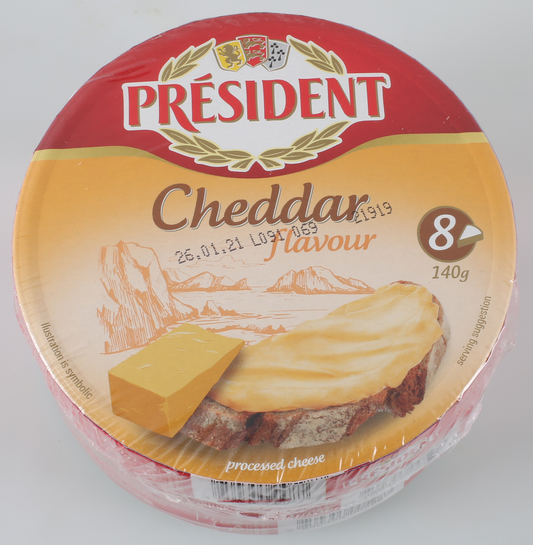 PRESIDENT Salakis Топено сирене чедър (3 бр x 140 г) 420 г