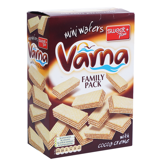 VARNA Мини вафли с какао и мляко 260г