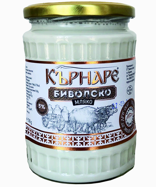 КЪРНАРЕ ОТГЛЕДАНО С ГРИЖА В БЪЛГАРИЯ Биволско кисело мляко 530г
