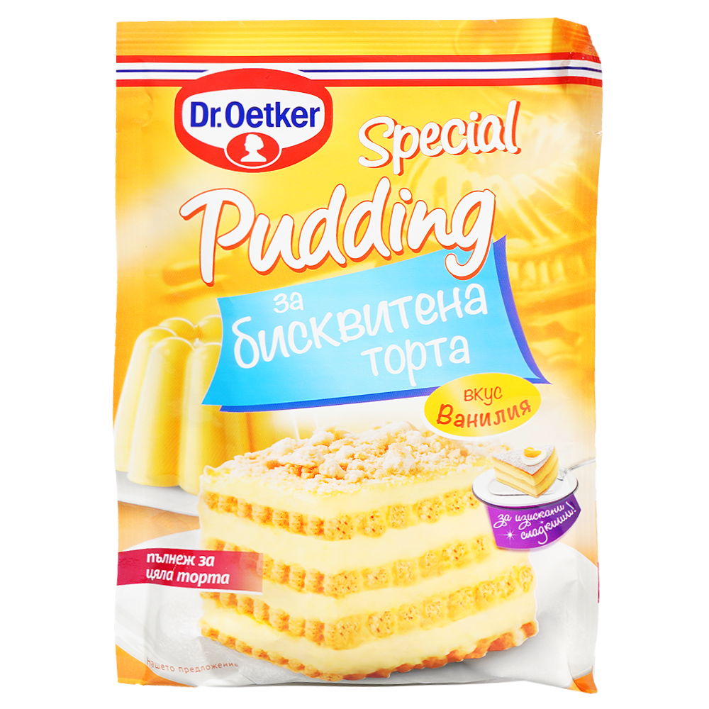 Dr.Oetker Специален пудинг за бисквитена торта ванилия 70г