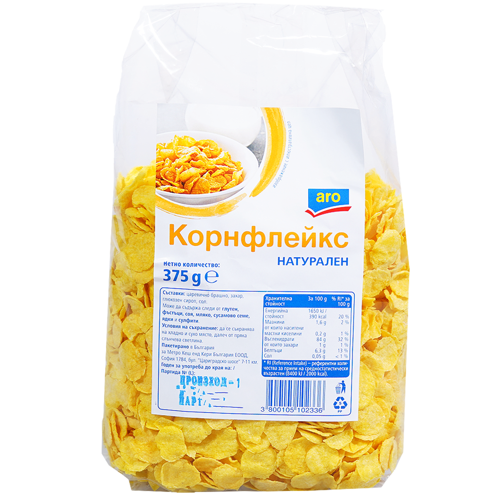 aro Корнфлейкс натурален 375г
