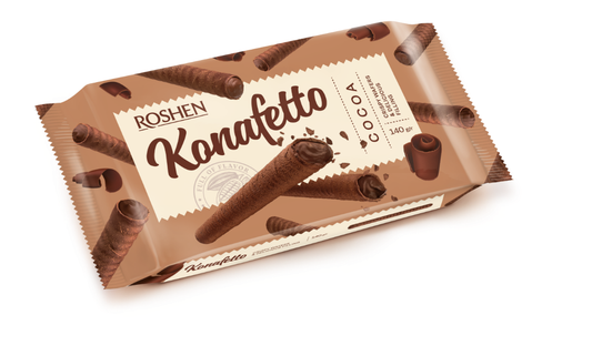 ROSHEN Вафлени пури Конафето какао 140 г