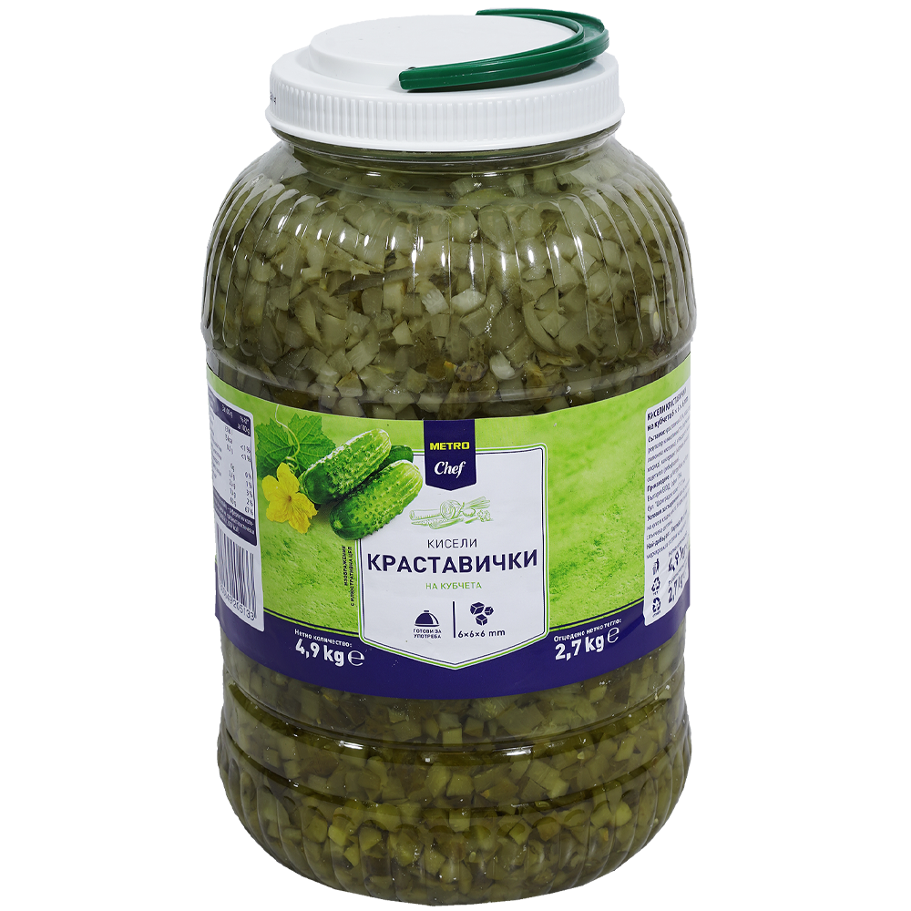 Кисели краставички на кубчета 4,9кг