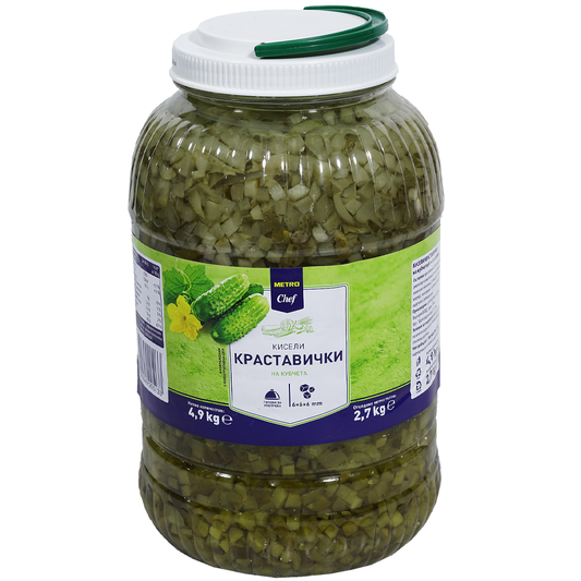Кисели краставички на кубчета 4,9кг
