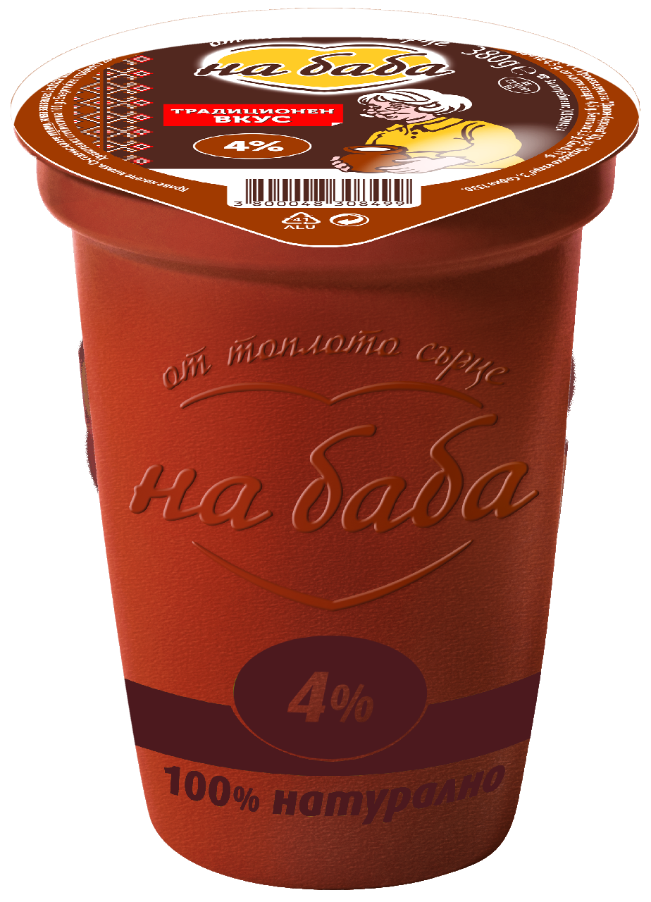 НА БАБА Кисело мляко 4% 380г