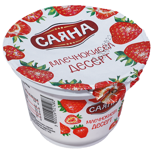 САЯНА Млечно кисел десерт с ягода 200г