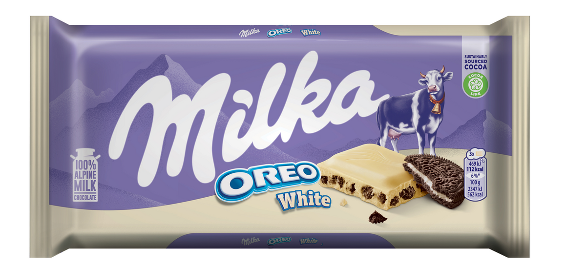 Milka Шоколад орео бял 100г