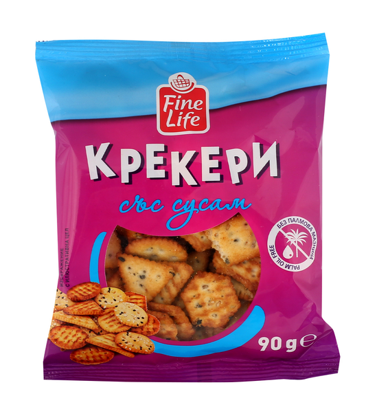 Fine Life Крекери със сусам 90г