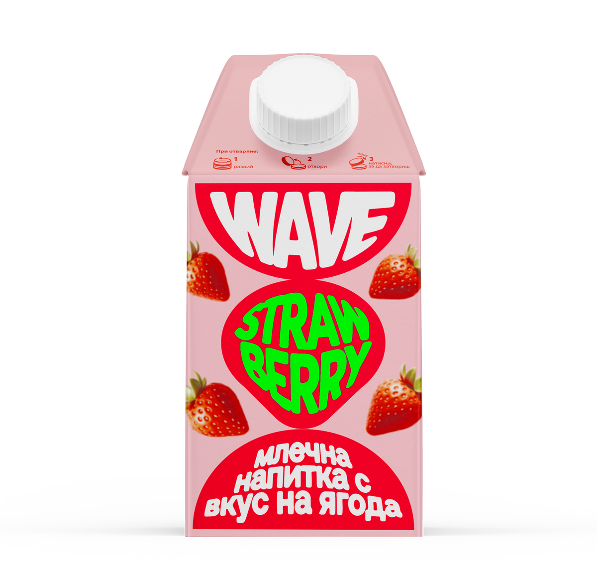 Фибела WAVE UHT Мляко с ягода 500мл