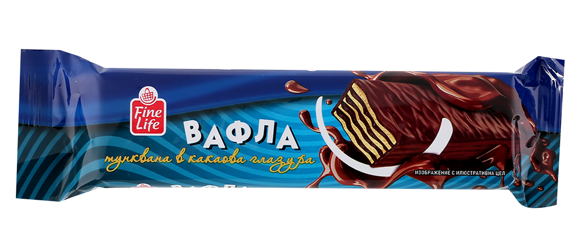 Fine Life Тунквана вафла с какаова глазура 56 бр 50 г
