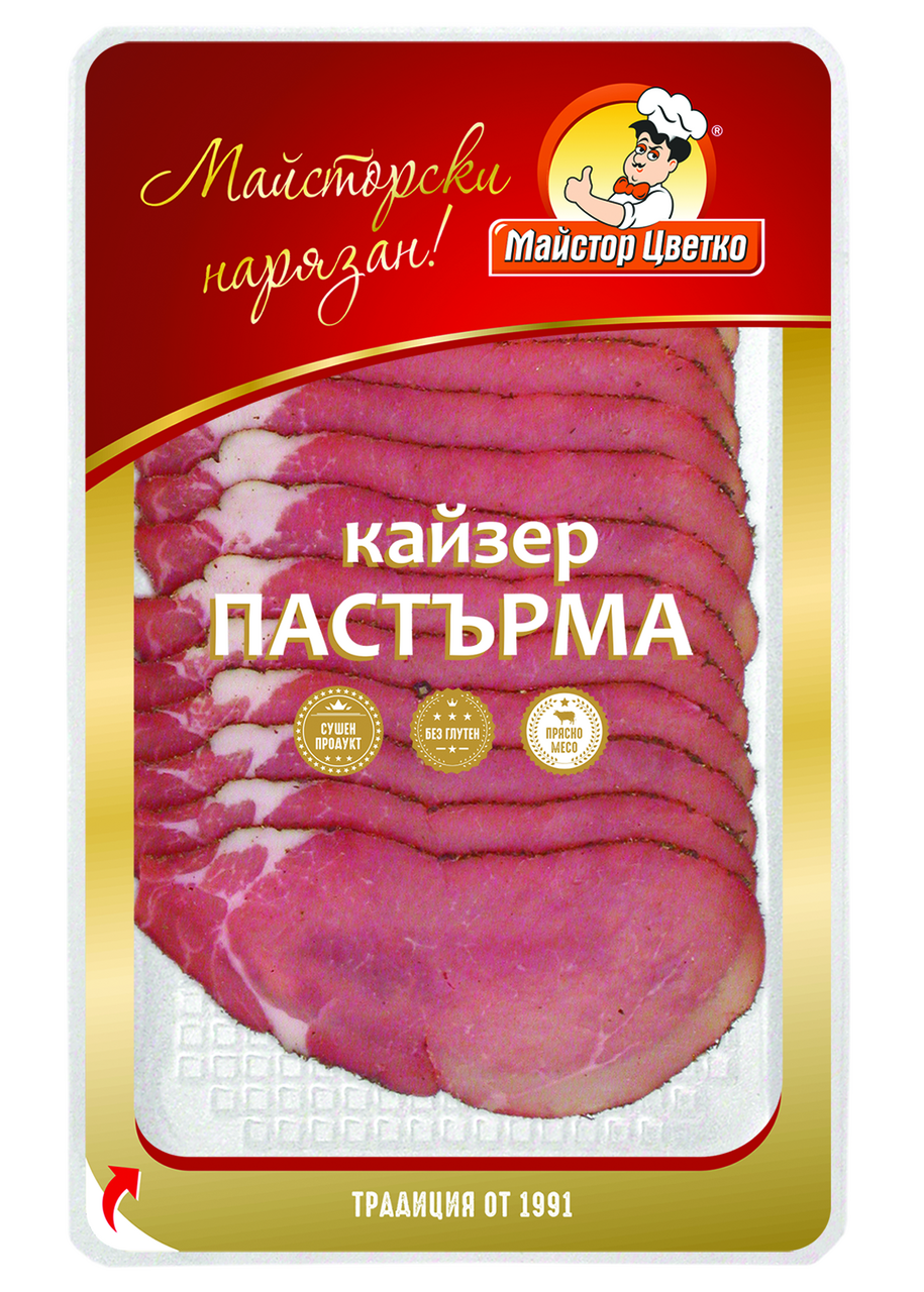 МАЙСТОР ЦВЕТКО Пастърма слайс 100г