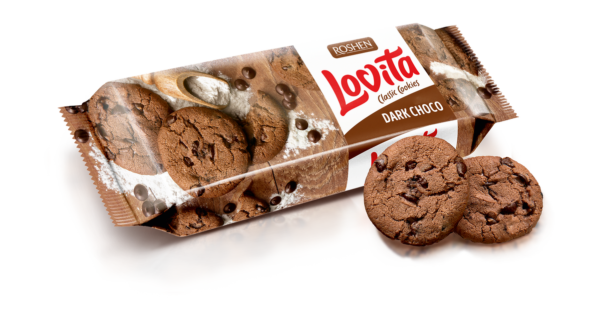 ROSHEN Lovita Бисквити с шоколадови паченца 150 г