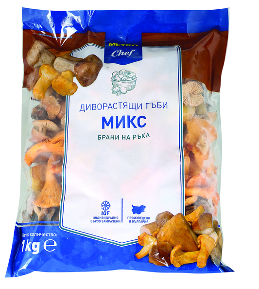 Гъби диворастящи - горски микс замразени 1кг