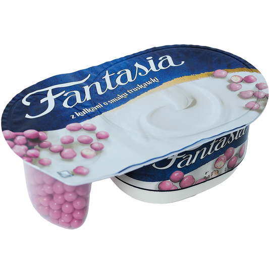 Fantasia Млечен десерт с ягодови топчета 100г