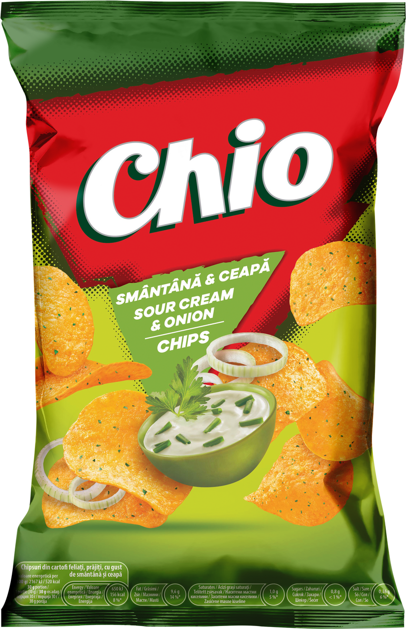 CHIO Чипс сметана и лук 125 г