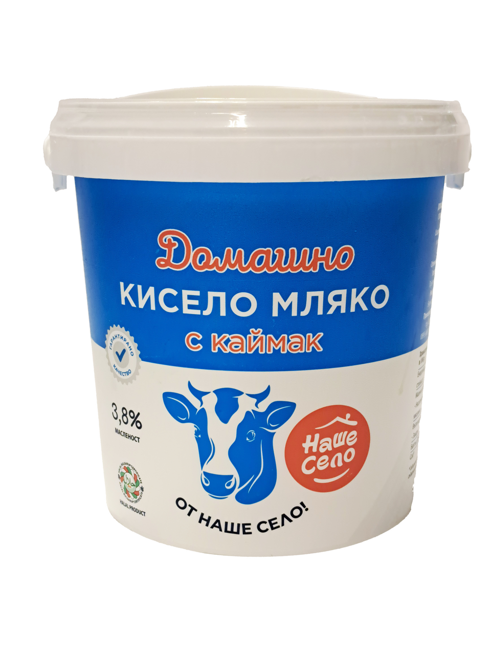 НАШЕ СЕЛО Краве кисело мляко с каймак 2,8% 1 кг
