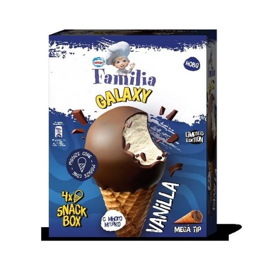 Galaxy Сладолед ванилия ( 4 х 90 мл ) 232 г