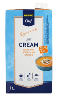 Сметана готварска UHT 20% 1л