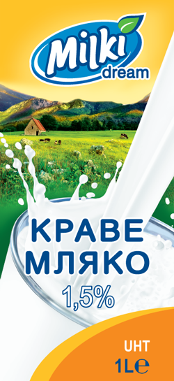Milki dream Мляко UHT 1,5 % 1 л