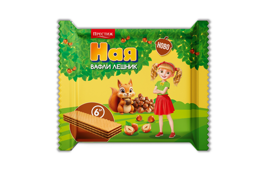 НАЯ Вафли лешник 6 броя 2 x 128 г