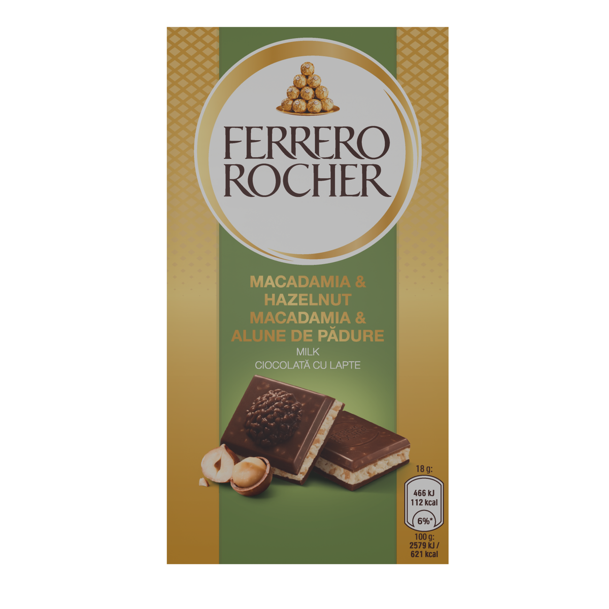 FERRERO ROCHER Шоколад фереро макадамия 90 г