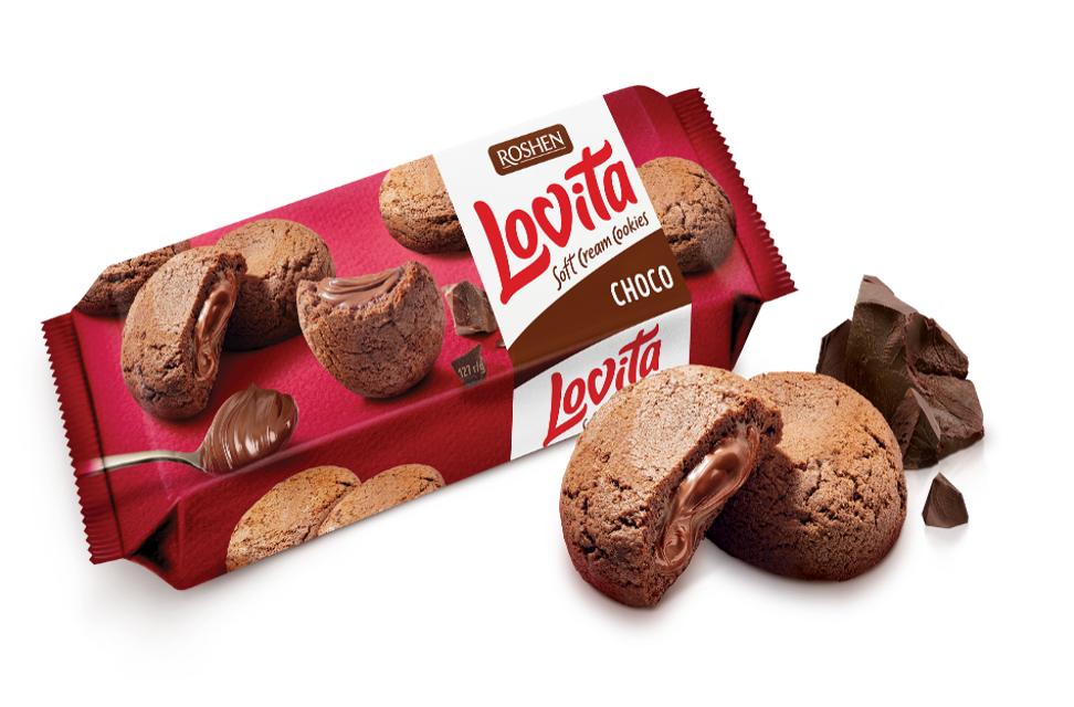ROSHEN Бисквити Lovita с какао 127 г