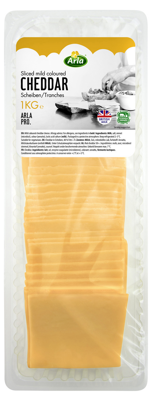 Arla Чедър arla pro червен слайс 1 кг